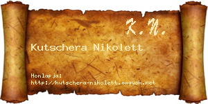Kutschera Nikolett névjegykártya